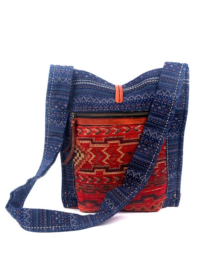 TSD BRAND Tribal Secret Canvas Shoulder Bag - Macy's