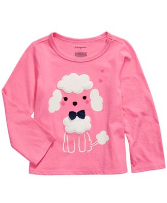 First Impressions - Baby Girls Cotton Long-Sleeve Poodle T-Shirt