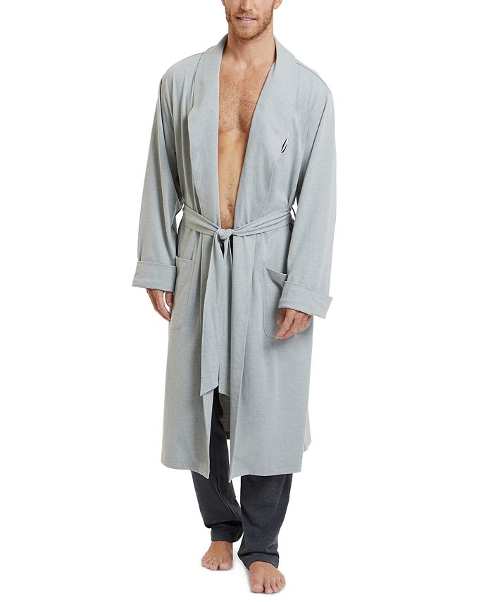 nautica men's long sleeve cozy soft plush shawl collar robe