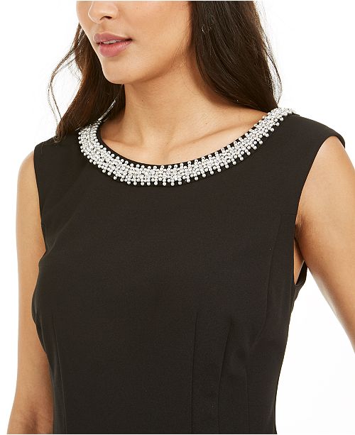 Celebrities Elegant Rhinestone Decor Turndown Collar A Line Dresses(3 Colors)