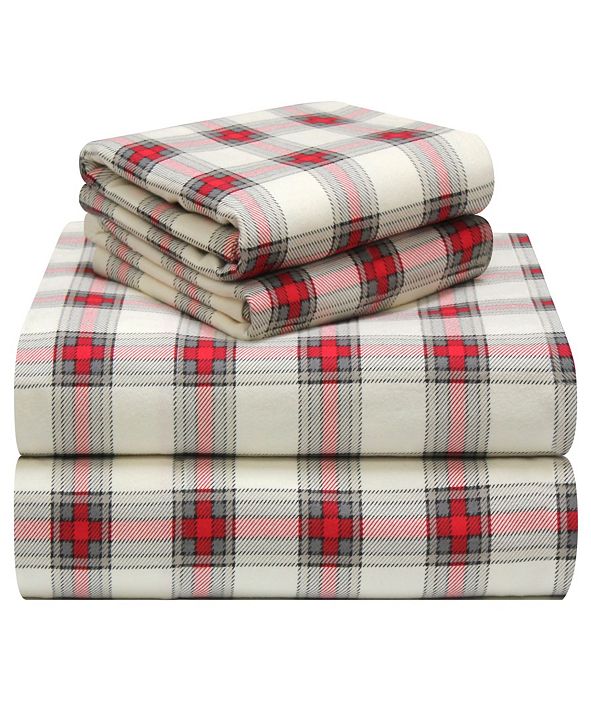 Pointehaven Plaid Flannel Twin XL Sheet Set & Reviews Sheets