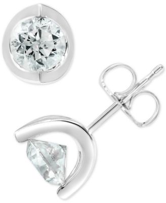 macys diamond stud earrings