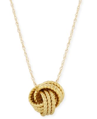 macy's love knot necklace