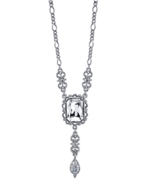 image of Downton Abbey Square Crystal Drop Necklace