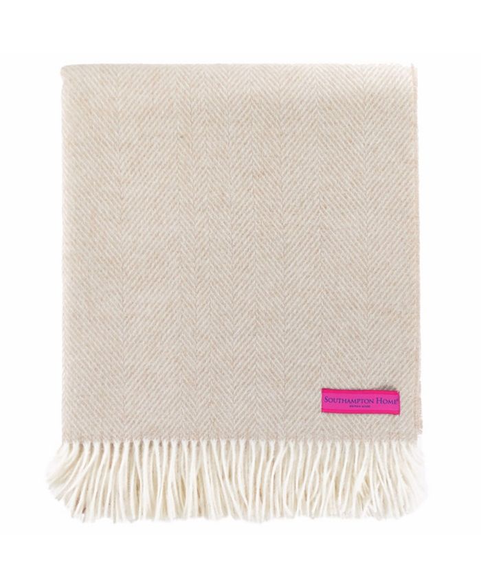 Merino Wool Herringbone Throw