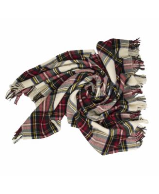 Highland Tartan Tweed Pure 100% Wool Throw, 72" x 59"