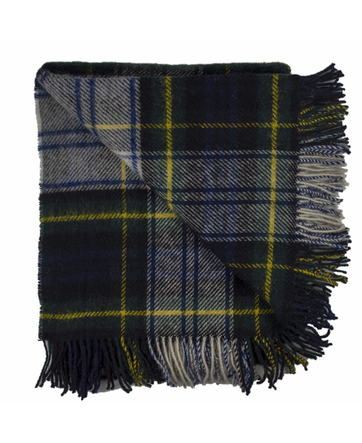 Prince of Scots Highland Tartan Tweed Pure 100% Wool Throw, 72
