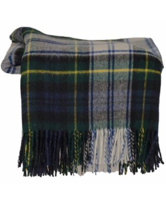 Highland Tartan Tweed Merino Wool Throw, 55" x 72"