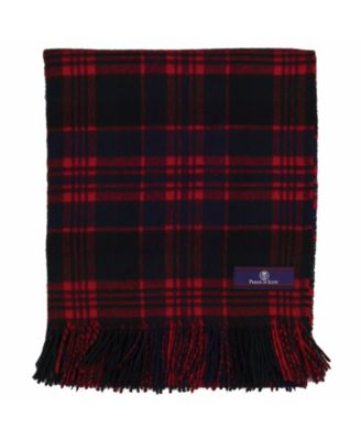 Highland Tartan Tweed Merino Wool Throw, 55" x 72"