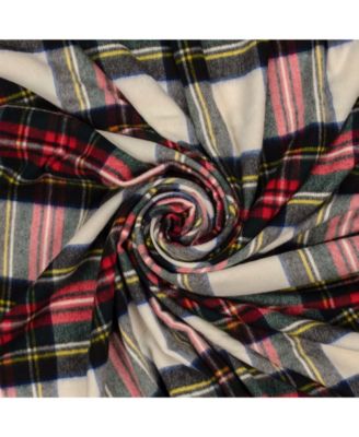 Highland Tartan Tweed Merino Wool Throw, 55" x 72"