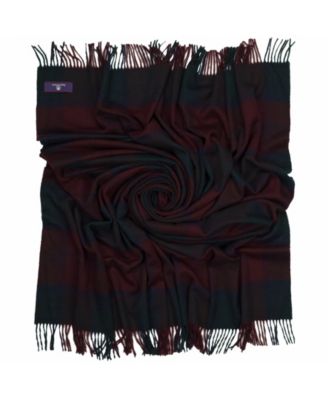 Highland Tartan Tweed Merino Wool Throw, 55" x 72"