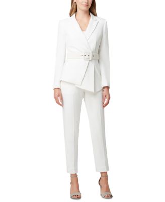 tahari asl white suit