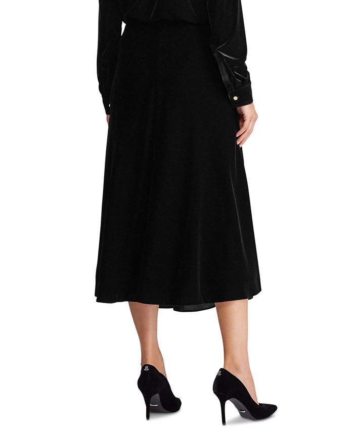 Ralph lauren velvet skirt clearance