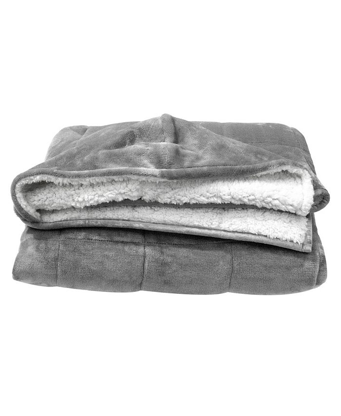 Pur Serenity CLOSEOUT! 10lb Hooded Sherpa Weighted Blanket Macy's