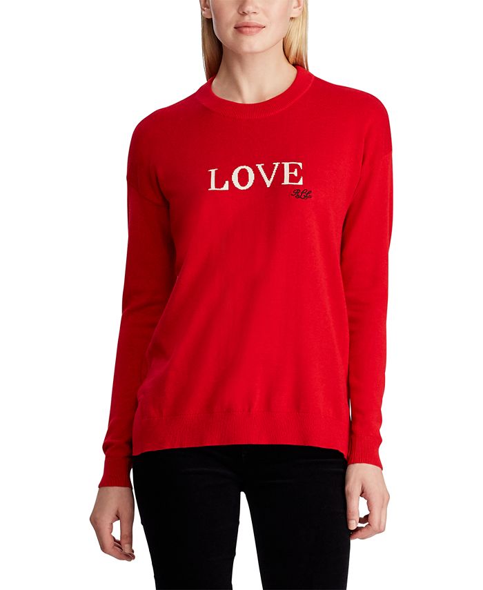Lauren Ralph Lauren Love Cotton-Blend Sweater - Macy's