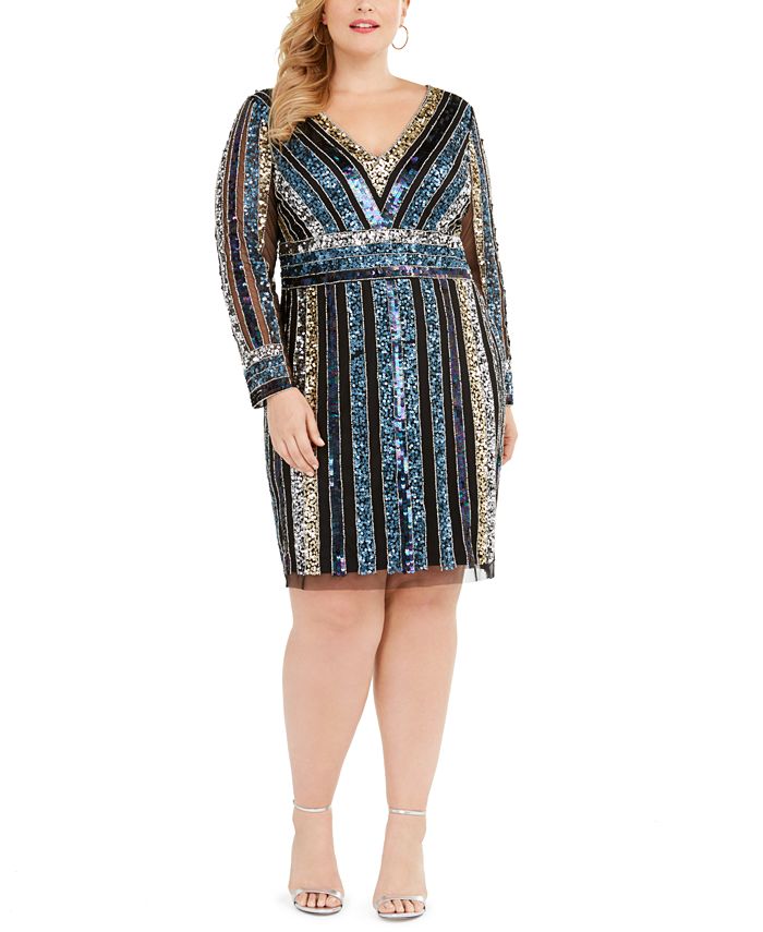 Problemer damper Meget Adrianna Papell Plus Size Embellished Sheath Dress & Reviews - Dresses - Plus  Sizes - Macy's