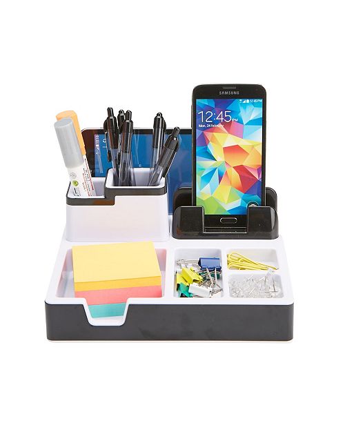 Mind Reader Usb Port Desk Supplies Organizer With Charging Station