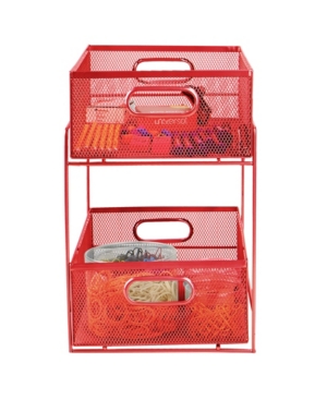 Mind Reader 2 Tier Storage Basket Organizer
