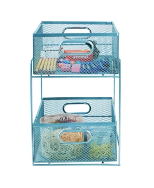 Mind Reader 2 Tier Storage Basket Organizer