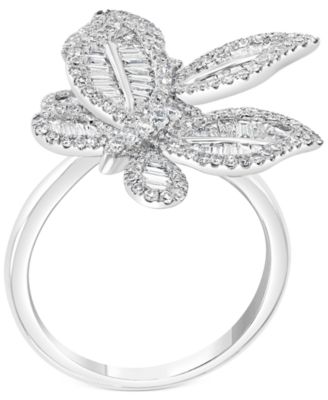 EFFY&reg; Diamond Butterfly Statement Ring (1-3/8 ct. t.w.) in 14k White Gold