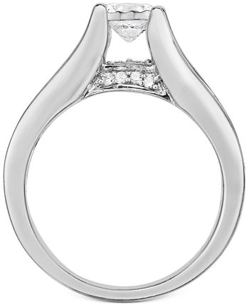 Macy's - Diamond Cathedral Engagement Ring (1-1/2 ct. t.w.) in 14k White Gold