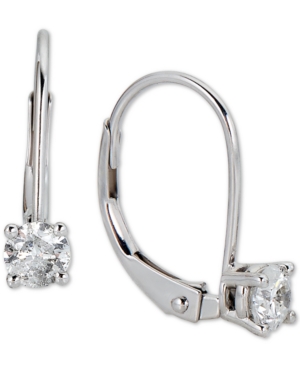 image of Diamond Solitaire Drop Earrings (3/8 ct. t.w.) in 14k White Gold