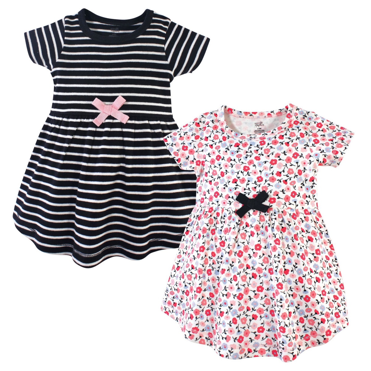 Touched by Nature Toddler Girls Organic Cotton Short-Sleeve Dresses 2pk
