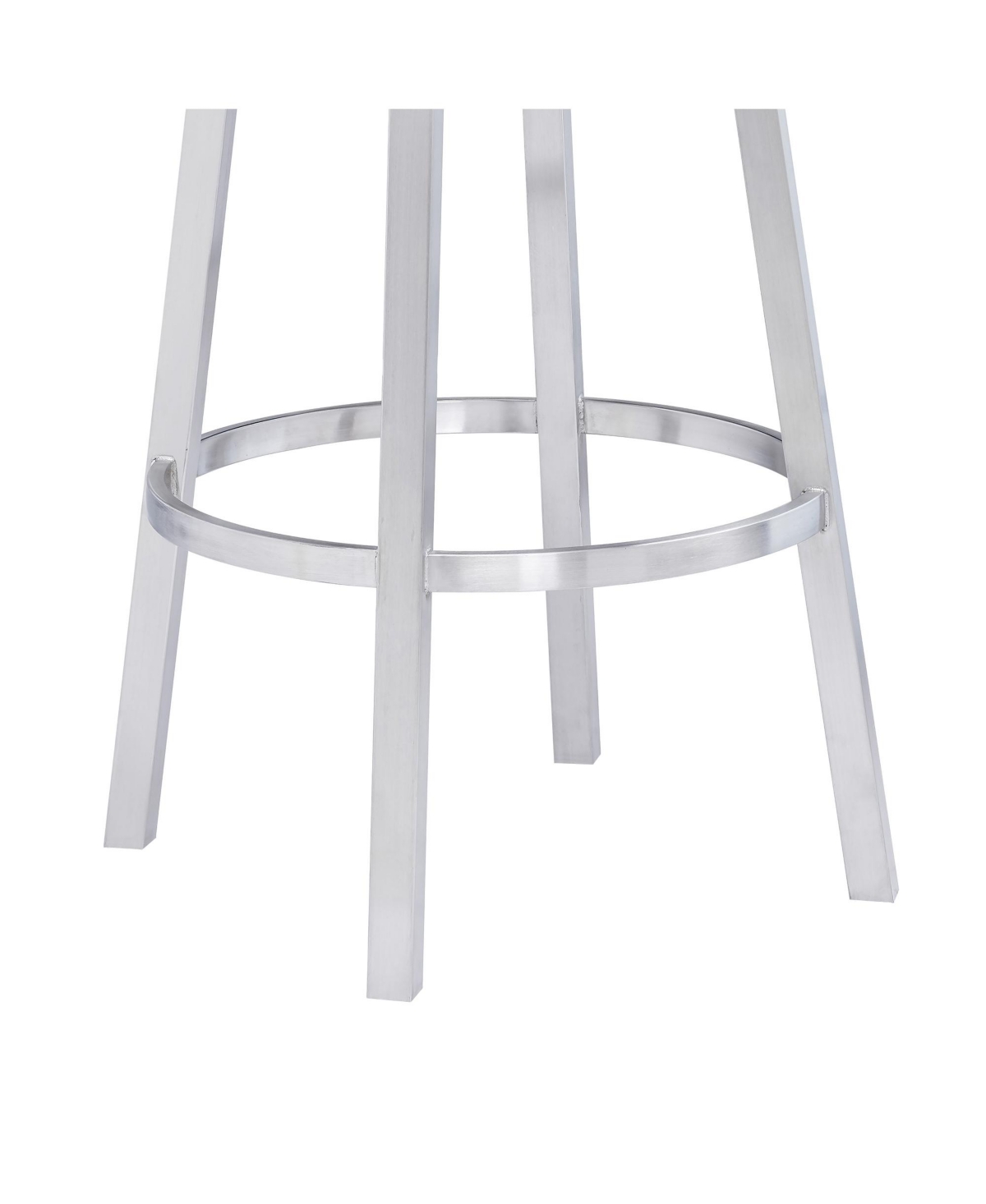 Madrid Counter Height SwivelArtificial leather and Brushed Stainless Steel Bar Stool - Gray