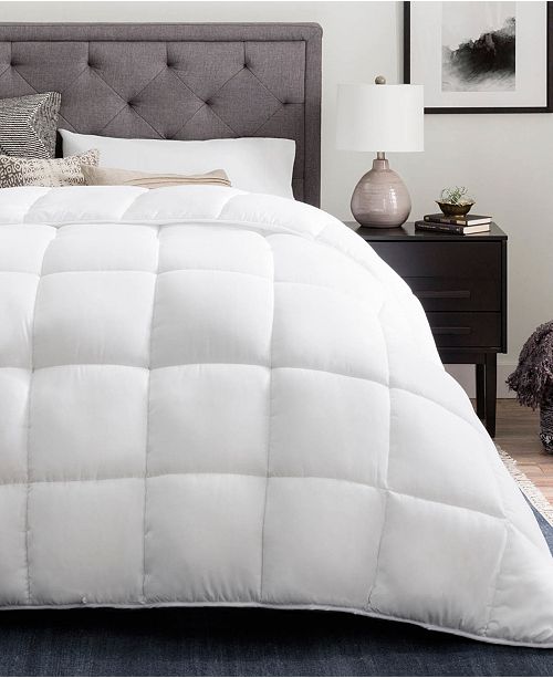 Down Alternative Quilted Comforter With Duvet Tabs Oversized Queen