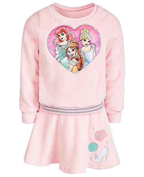 Disney Toddler Girls 2 Pc Princess Sweatshirt Skirt Set Reviews