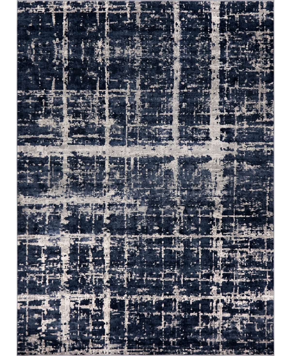 Jill Zarin Lexington Avenue Uptown Jzu003 Navy Blue 8' x 10' Area Rug - Navy Blue