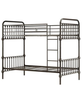 Calvados Antique Metal Bunk Bed, Twin
