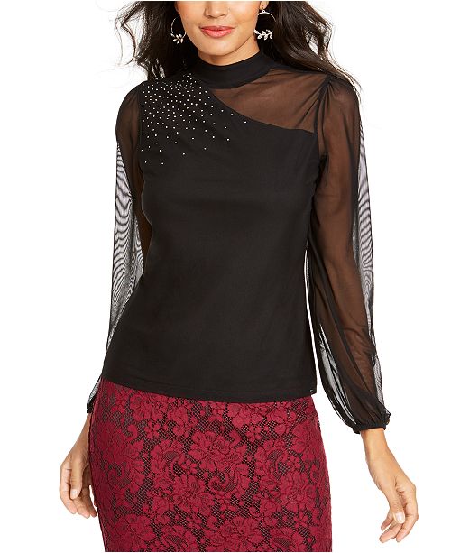 Thalia Sodi Balloon Sleeve Top Created For Macy S Reviews Tops