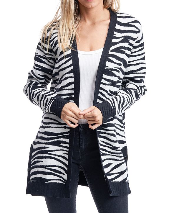 Fever Zebra Cardigan & Reviews Sweaters Women Macy's