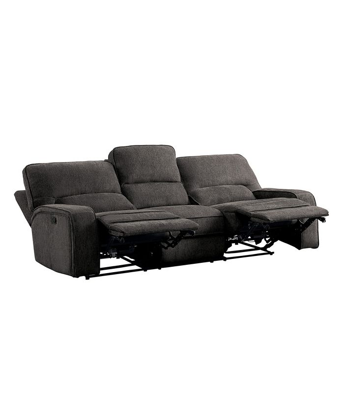 Macys leather shop reclining sofa