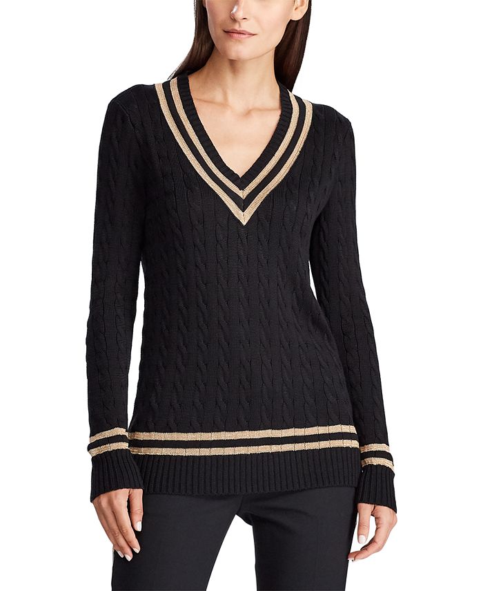 Lauren Ralph Lauren Petite Metallic Cricket Sweater & Reviews - Sweaters -  Petites - Macy's