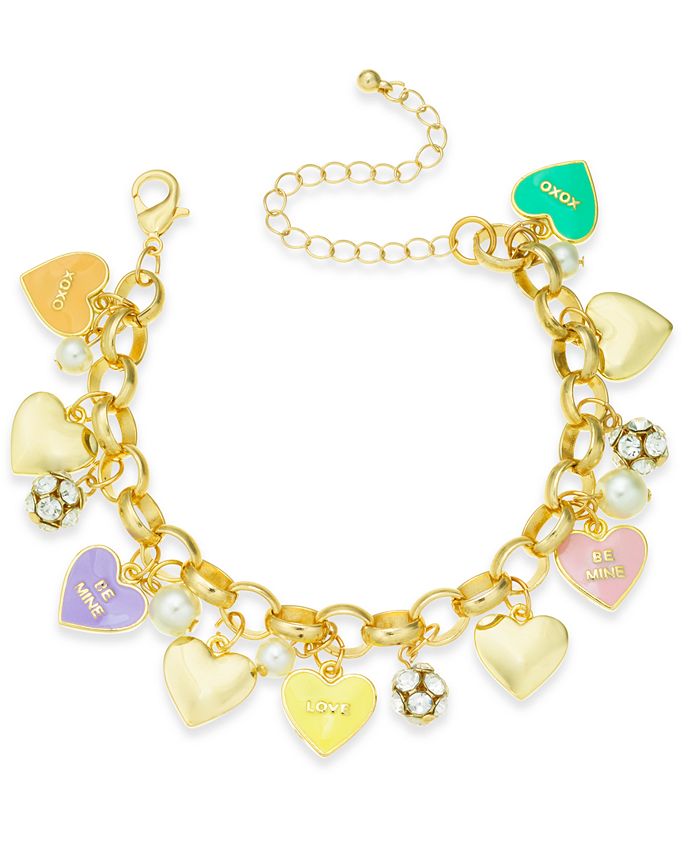 Charter Club Gold-Tone Crystal & Imitation Pearl Sweetie Heart