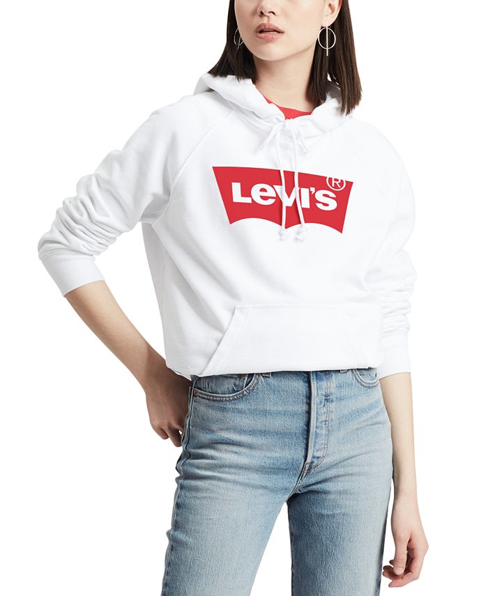 Levi's Women's Cropped Graphic Hoodie - Macy's