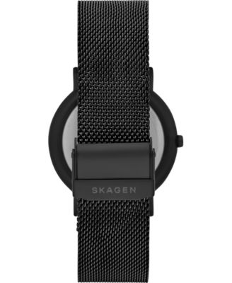 Men's Signatur Black Stainless Steel Mesh Bracelet Watch 40mm 