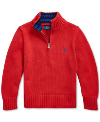 Polo Ralph Lauren - Little Boys Cotton Half-Zip Sweater