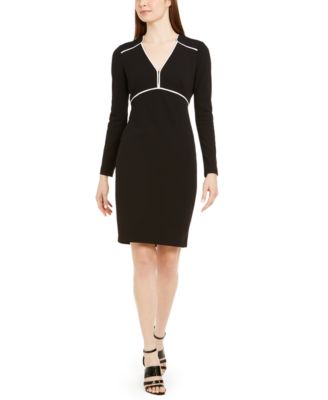 macy's calvin klein bell sleeve dress