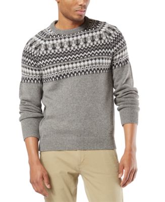 Dockers Men's Alpha Chunky Fair Isle Sweater, Created for Macy's - Macy's
