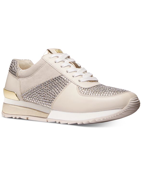 michael kors allie trainer sneakers black and gold