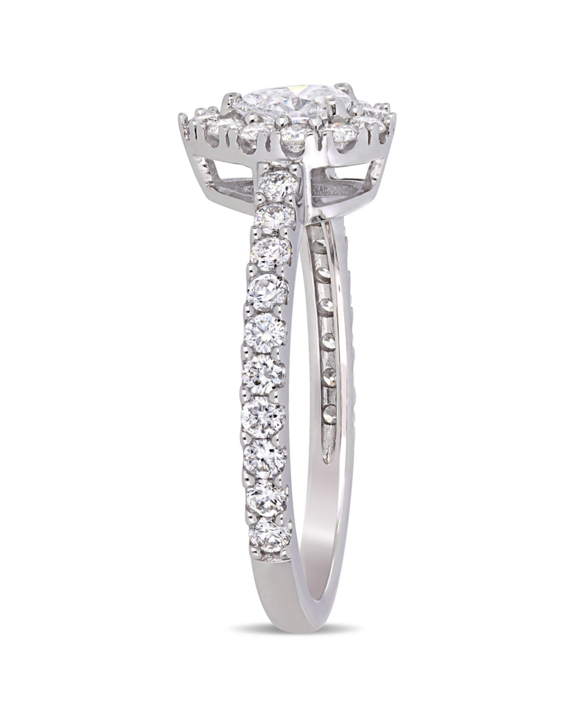 Pear Certified Diamond (1 ct. t.w.) Halo Engagement Ring in 14k- White Gold