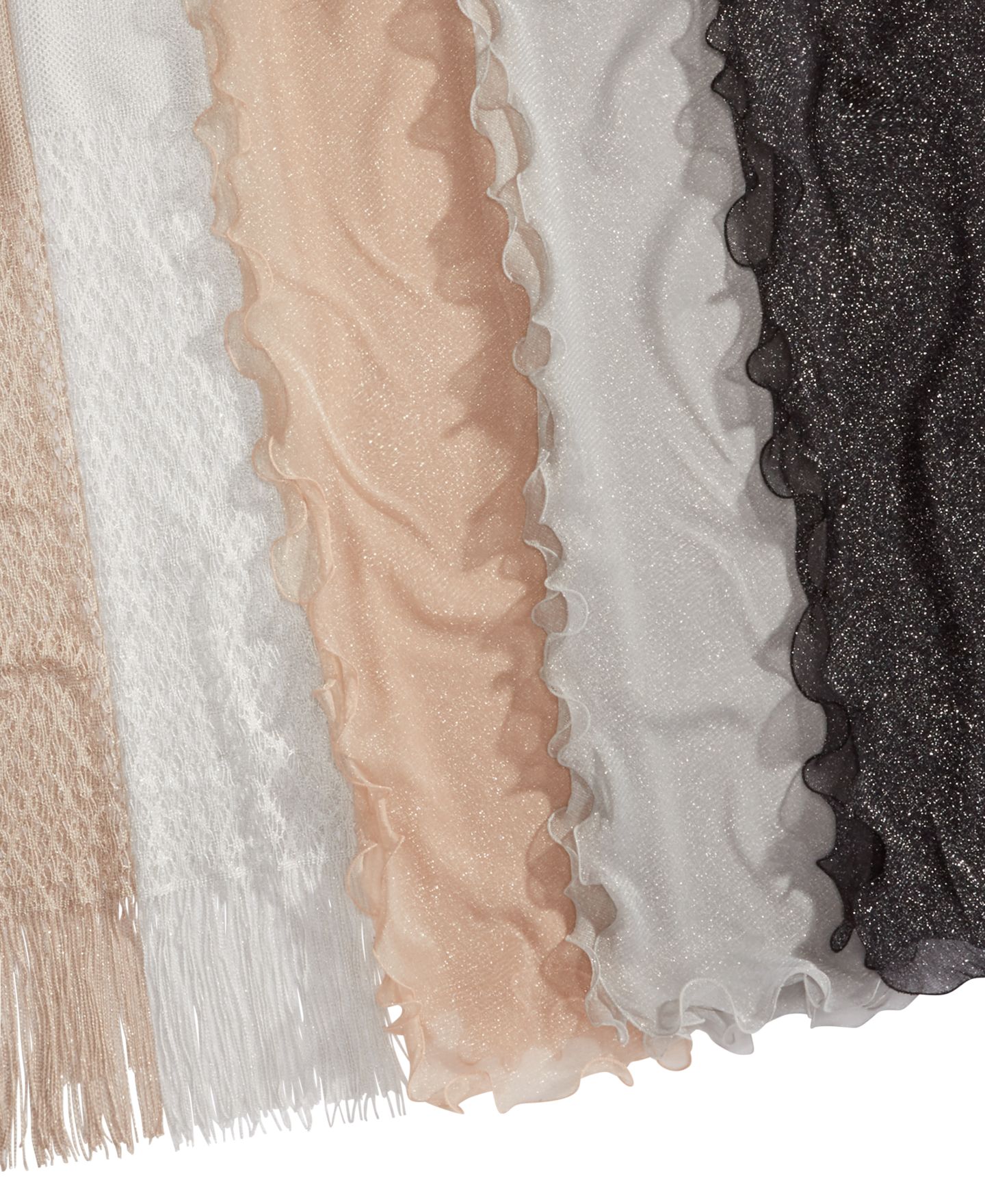 Женские аксессуары I.N.C. International Concepts Ruffle-Edge Metallic Evening Wrap, цвет: Чёрный — фото 8