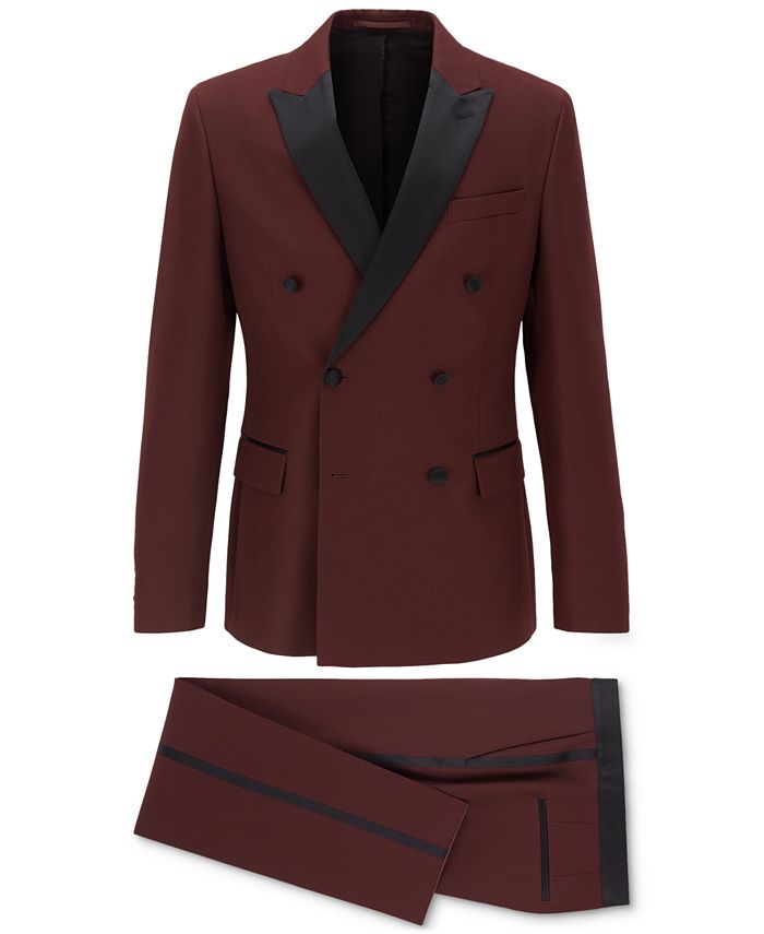 Hugo Boss BOSS Men's Double-Breasted Slim-Fit Suit - Macy's