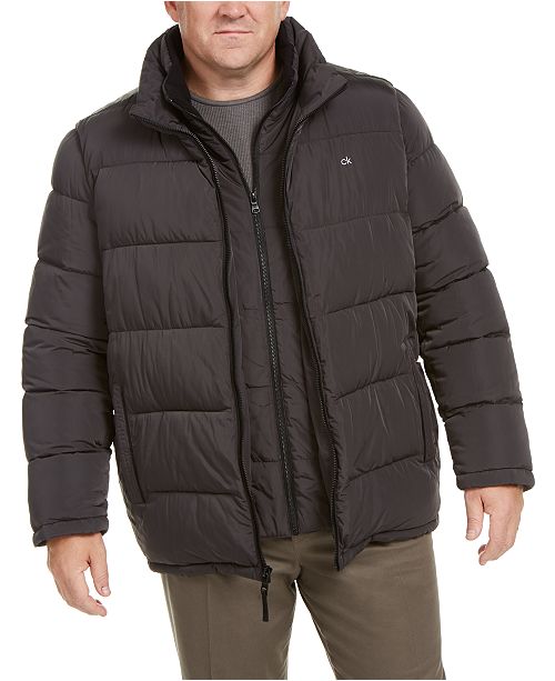 Calvin Klein Men S Big Tall Full Zip Puffer Coat Created For