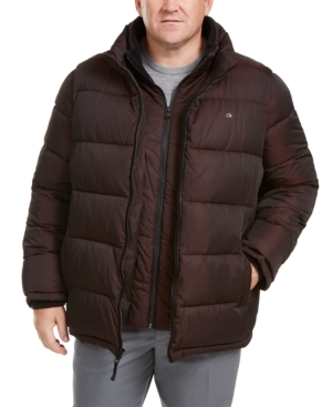 Calvin Klein Men's Big & Tall Full-Zip Puffer Coat Created for Macy's