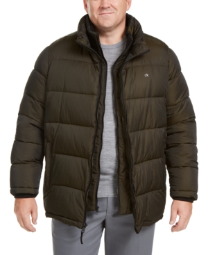 Calvin Klein Men's Big & Tall Full-Zip Puffer Coat Created for Macy's