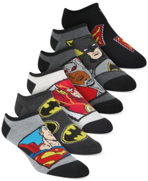 Disney Little Boys 6-Pk Justice League No-Show Socks